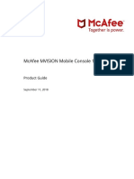 Mcafee Mvision Mobile Console 1809: Product Guide