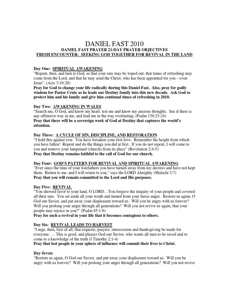 21-Day Daniel Fast Prayer Guide | PDF | Repentance | Prayer