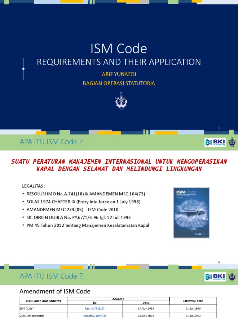 Elemen dan Tujuan ISM Code | PDF