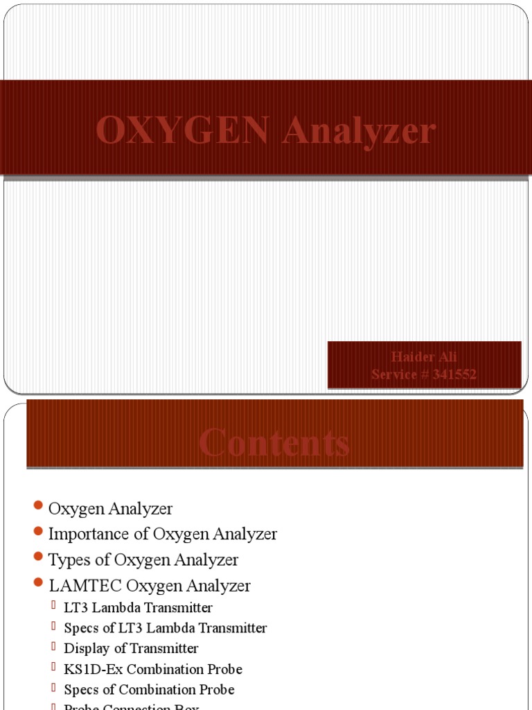 O2 Analyzer By Haider Ali Pdf Oxygen Zirconium Dioxide
