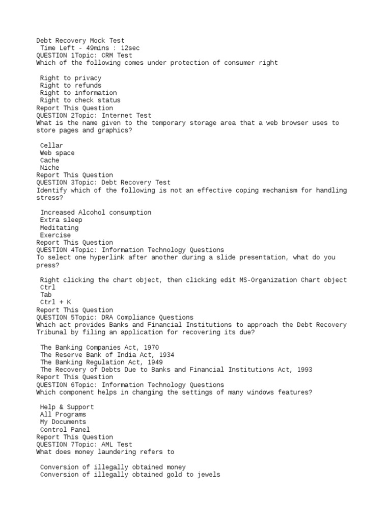 Dra Test 4 | PDF | Loans | Mortgage Loan