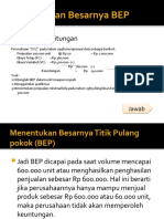 Menentukan Besarnya Titik Pulang Pokok (BEP)