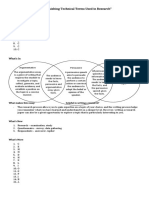 "Distinguishing Technical Terms Used in Research": What I Know 1. B 2. B 3. B 4. D 5. A 6. A 7. D 8. C 9. C 10. C