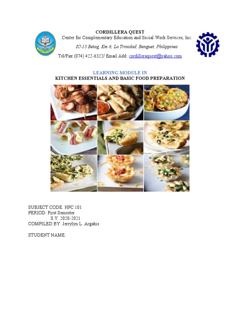 Unit 3 Cookery NC Ii | PDF | Sushi | Grilling