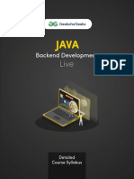 Java Backend Development Live Course Syllabus