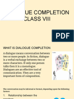 Dialogue Completion Class Viii