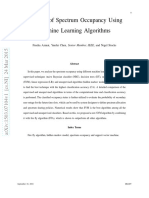 Analysis of Spectrum Occupancy Using Machine Learning Algorithms