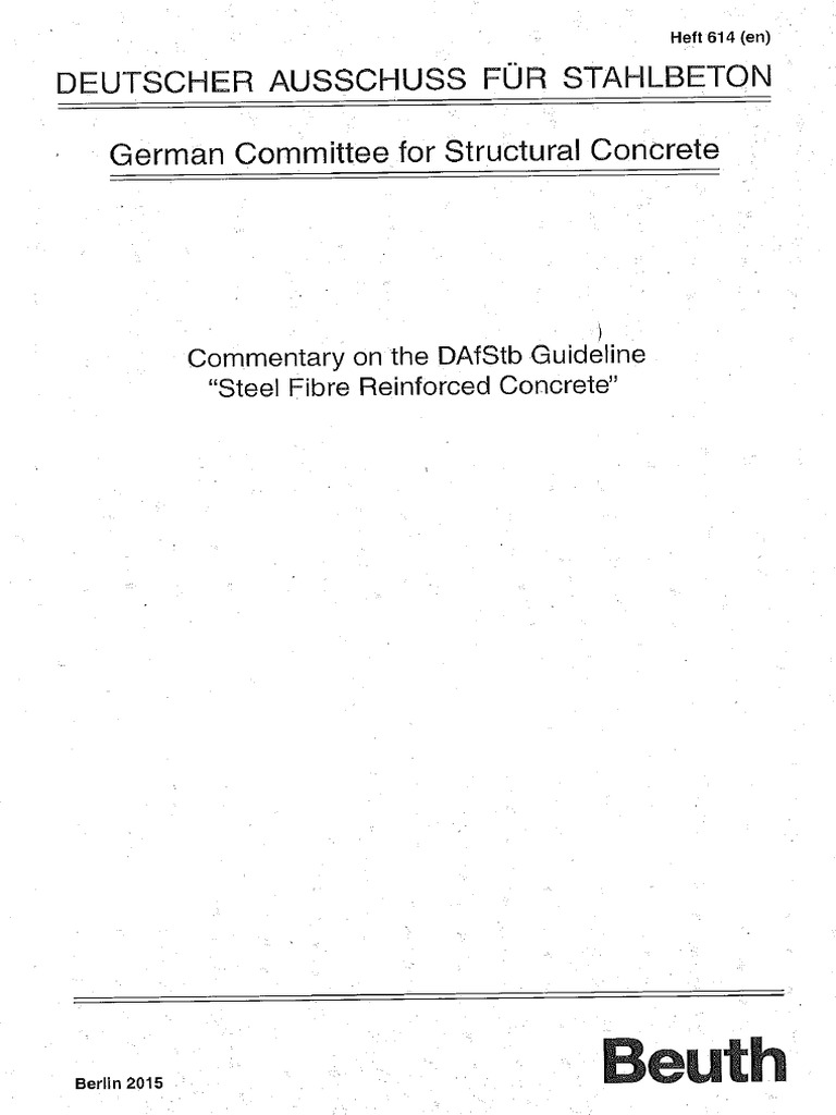 DAfStb Steel Fibre Reinforced Concrete | PDF