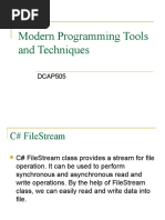 Modern Programming Tools and Techniques: DCAP505