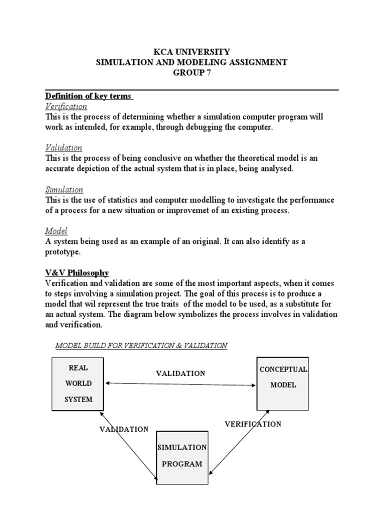 Simulation and Modeling V&V Guide | PDF | Conceptual Model | Computer ...