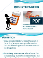 Food-Drug Interaction: Presented By: Deepika Baranwal PHD Scholar