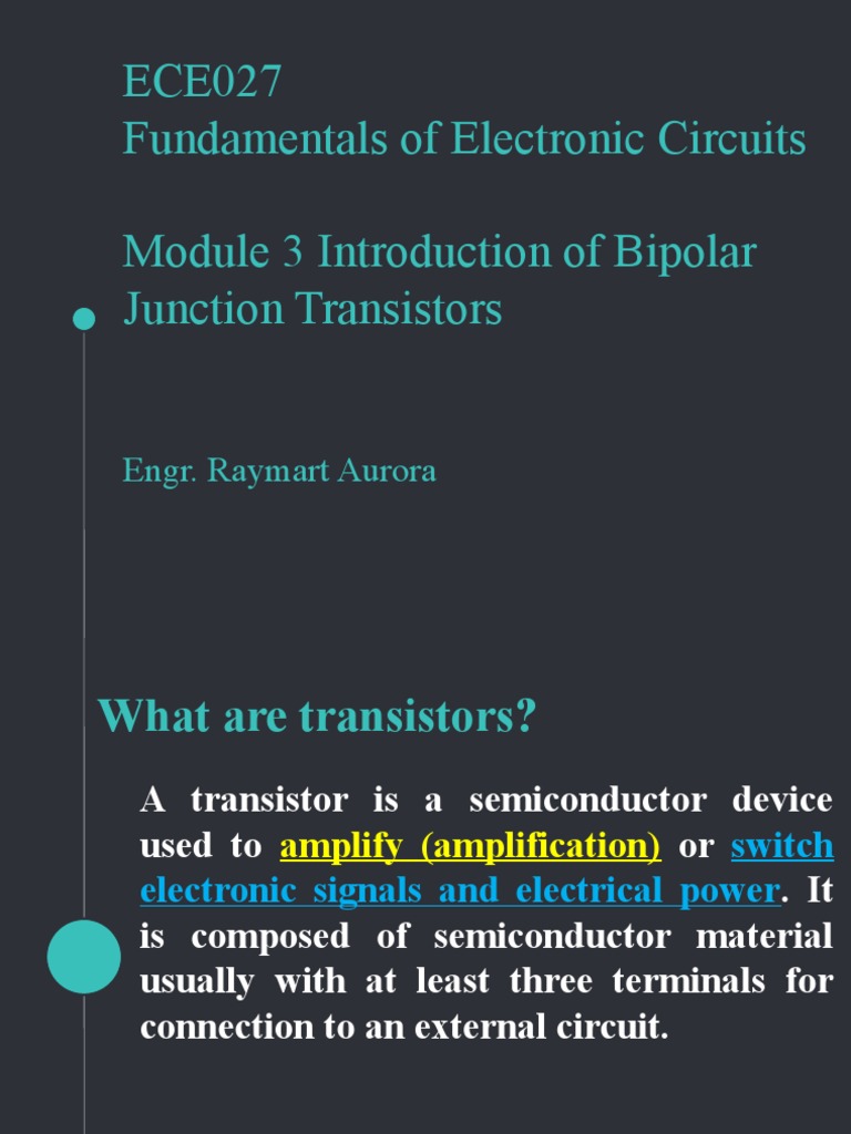 Introduction to Bipolar Junction Transistors | PDF | Bipolar Junction ...