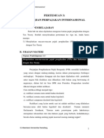 Pertemuan 3 Perjanjian Perpajakan Internasional