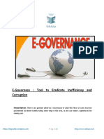 E-Governace: Tool To Eradicate Inefficiency and Corruption