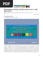 MCQ in Machine Design and Shop Practice Part 13 ME Board Exam