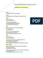 Verbs That Can Be Both Dynamic and Stative Verbs