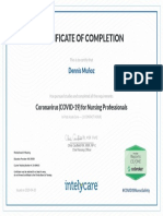 Certificate of Completion: Dennis Muñoz