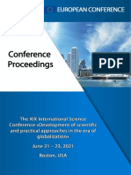 XIX Conference Development of Scientific and Practical Approaches in The Era of Globalization