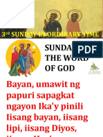 3 Sunday in Ordinary Time: Sunday of The Word of God