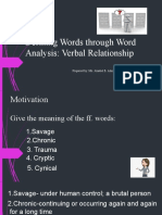 Defining Words Through Word Analysis