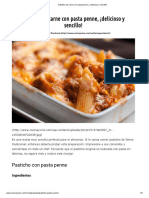 Pasticho de Carne Con Pasta Penne, ¡Delicioso y Sencillo!