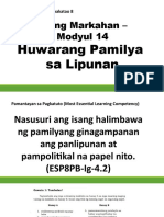 Modyul 14 Huwarang Pamilya Sa Lipunan Esp8