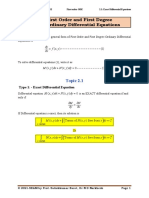 Chapter-2 First Order and First Degree Ordinary Differential Equations