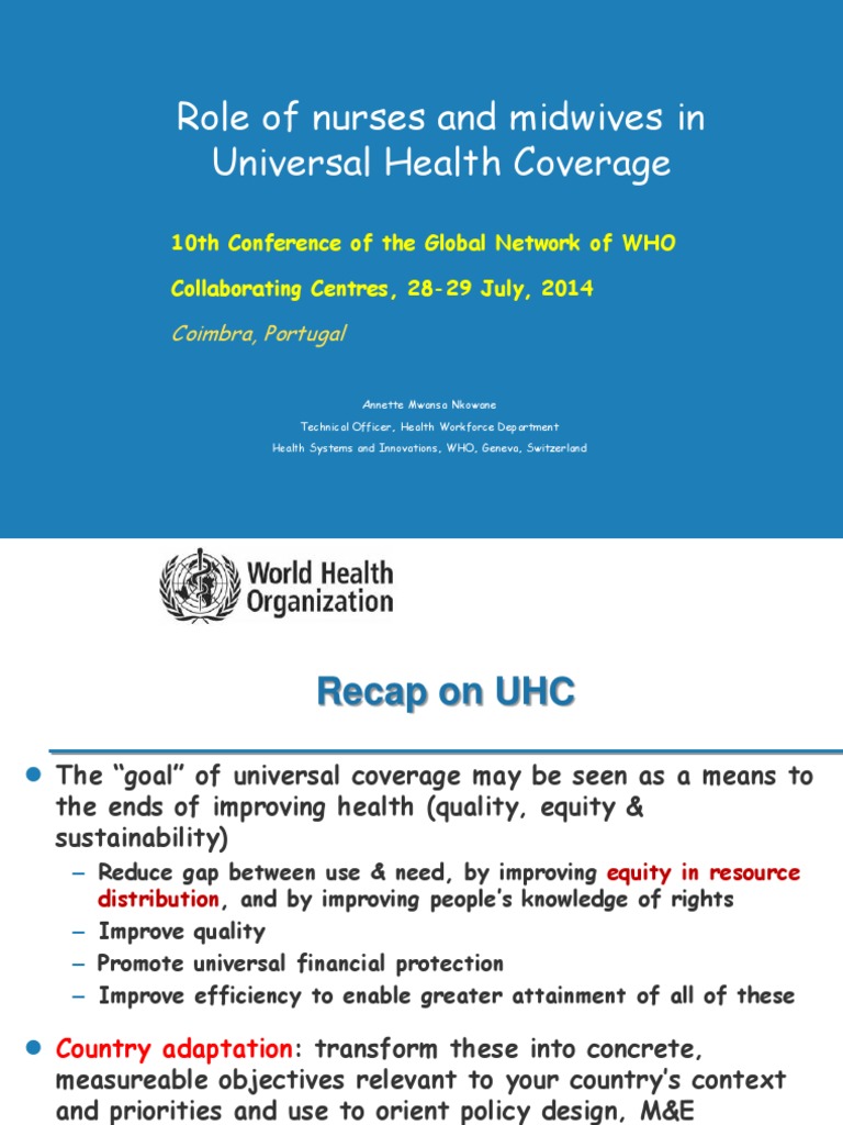 Role of Nurses and Midwives | PDF | Universal Health Care | World ...