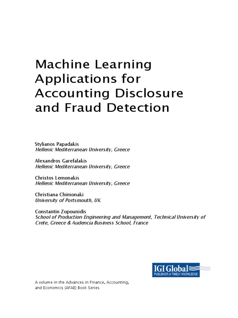 Machine Learning Applications For Accounting Disclosure | PDF | Machine  Learning | Accounting