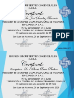 Certificados capacitación COVID-19