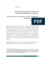 A validade da(s) cláusula(s) de sole remedy nos contratos de distribuição comercial – José Luís Dias Gonçalves
