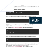 EX1. Write A Program That Accepts 10 Integers From The User and Prints The Sum of