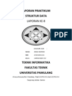 Laporan Praktikum Struktur Data Ke-8 Riska Hapipah - 191011402361