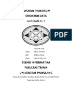 Laporan Praktikum Struktur Data Ke-7 Riska Hapipah - 191011402361