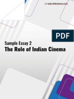 Sample Essay 2: The Role of Indian Cinema