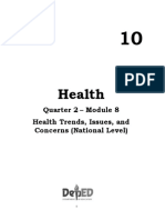 Health: Quarter 2 - Module 8 Health Trends, Issues, and Concerns (National Level)