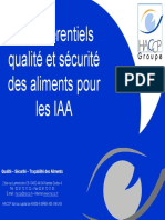 Les Référentiels Qualité Et Sécurité Des Aliments Pour Les IAA