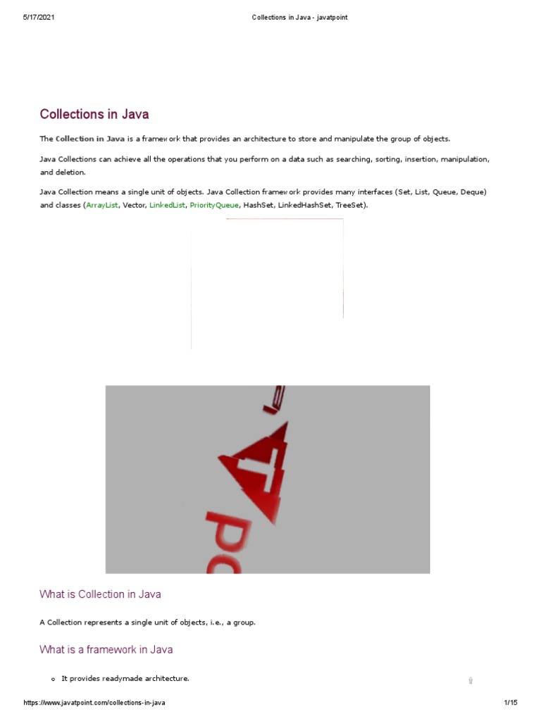 Collections in Java - Javatpoint | PDF | Method (Computer Programming) |  Array Data Structure