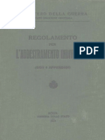 Regolamento Per L'addestramento Individuale (1490) 1925