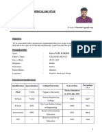 Curriculum Vitae: Basavoju Harish