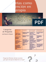 Preguntas Como Intervencioì - N en Psicoterapia