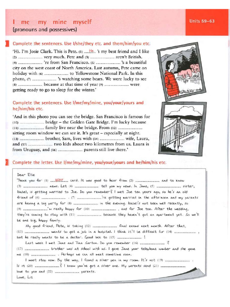 Exercises On Pronouns Pdf