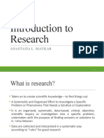 1 - Introduction To Research