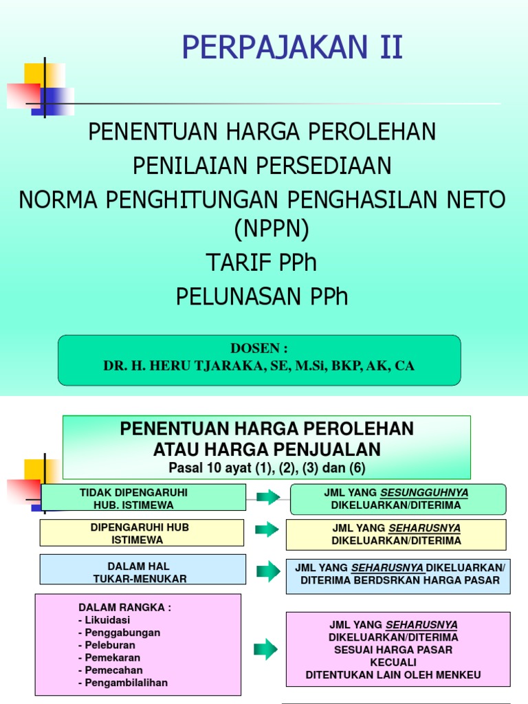 Materi Perpajakan Ii Ke 2 Pdf