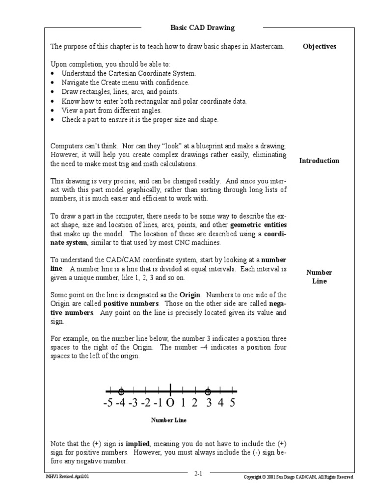 Mastercam Basic Cad Drawing Pdf Cartesian Coordinate System Menu