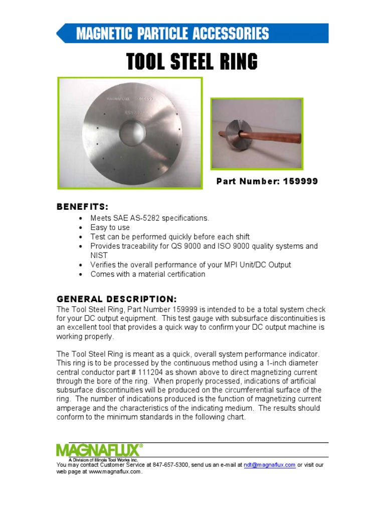Tool Steel Ring for AS-5282 Testing | PDF | Secondary Sector Of The ...