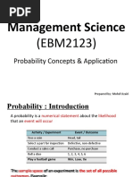 Probability Concept and Application