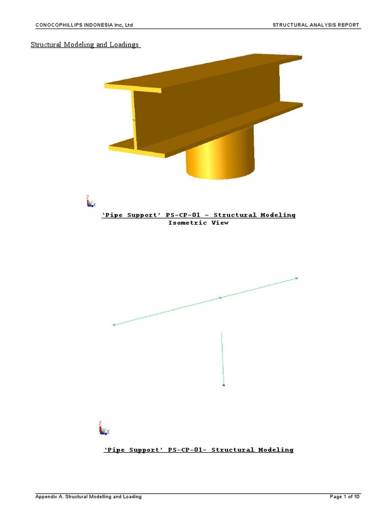 Pipe Support PS-CP-01 Analysis Report | PDF | Structural Analysis ...