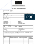 Application For Employment