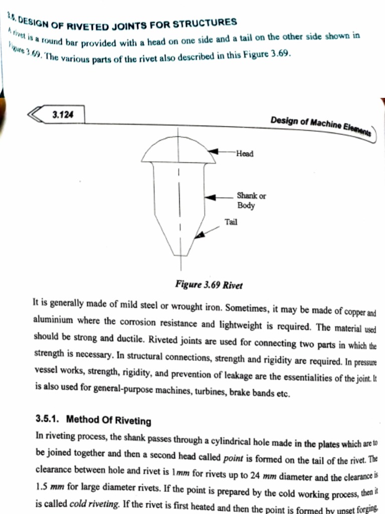 Riveted Joints Theory PDF Rivet Mechanical Engineering